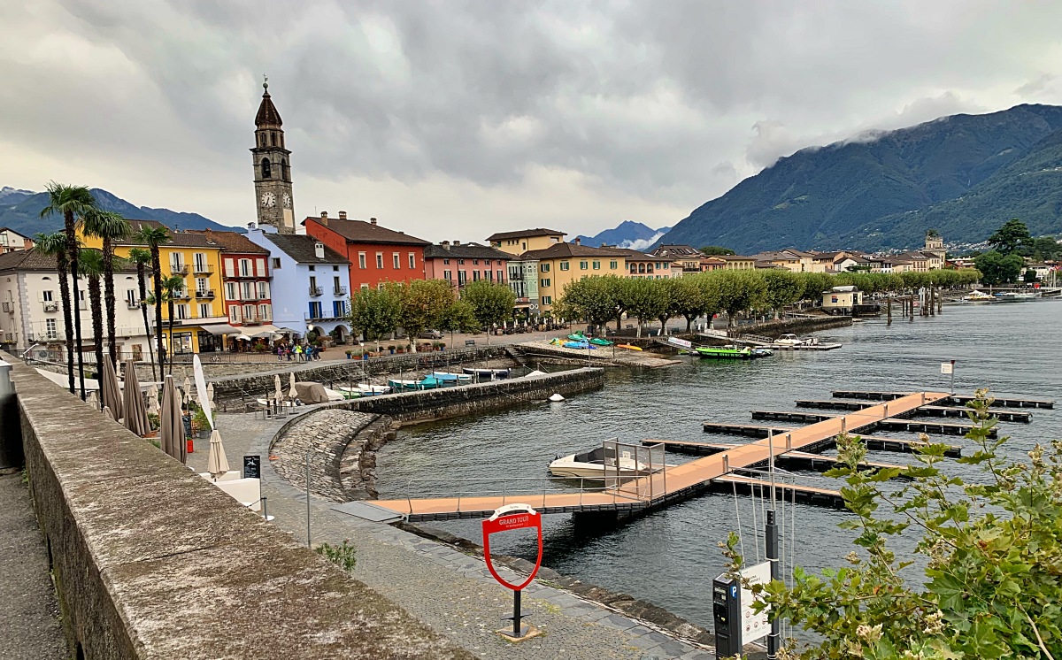 The colorful promenade in Ascona