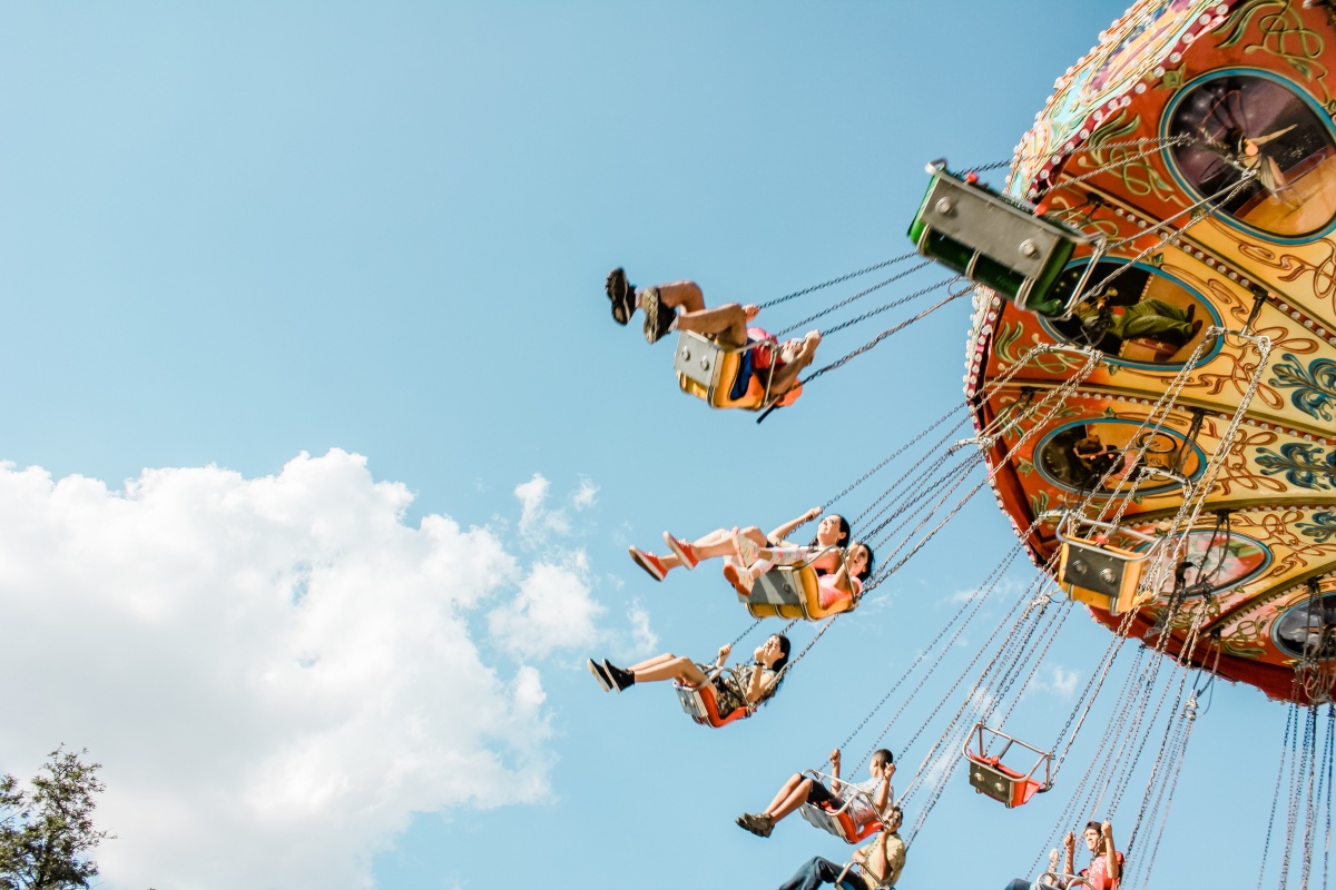 flying swing at a carnival