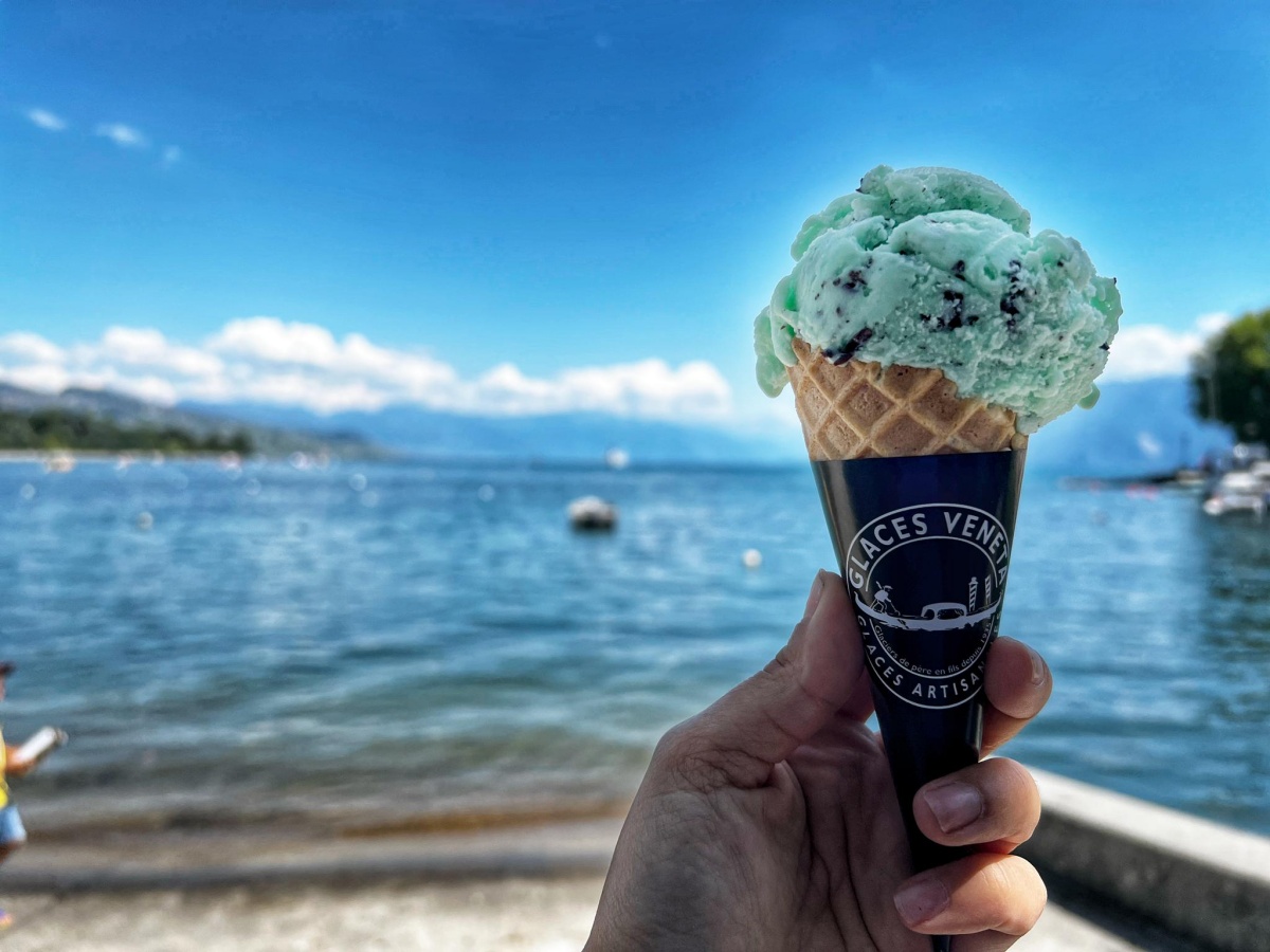 ice cream in ouchy lausanne