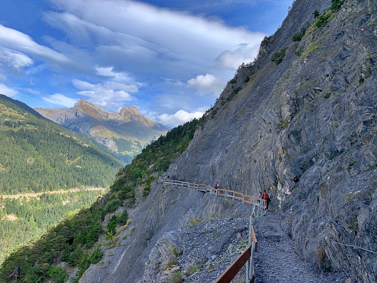 hiking mountainside