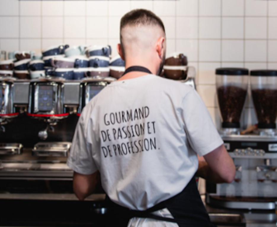 Man making coffee