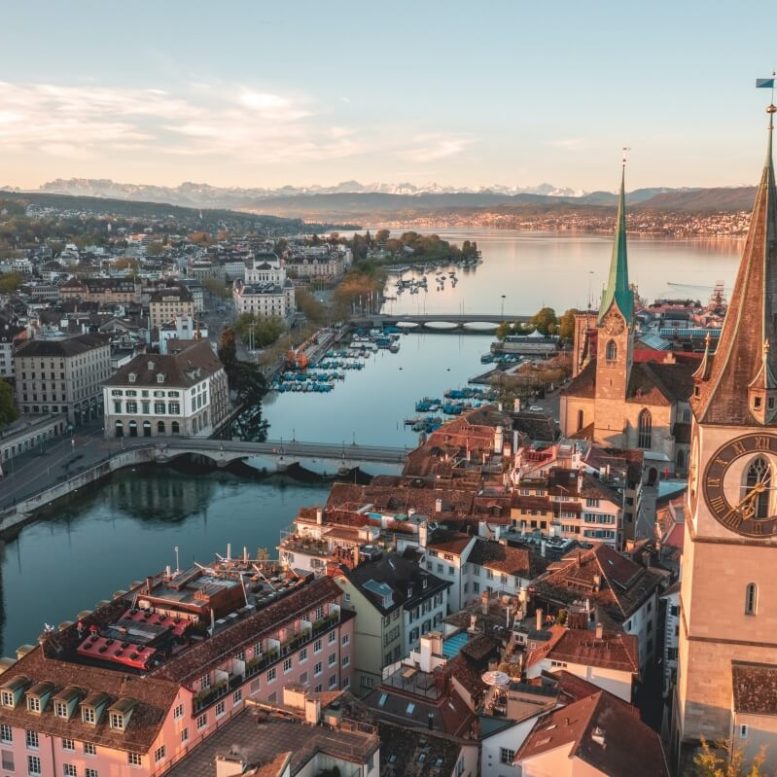 photograph of Zurich city