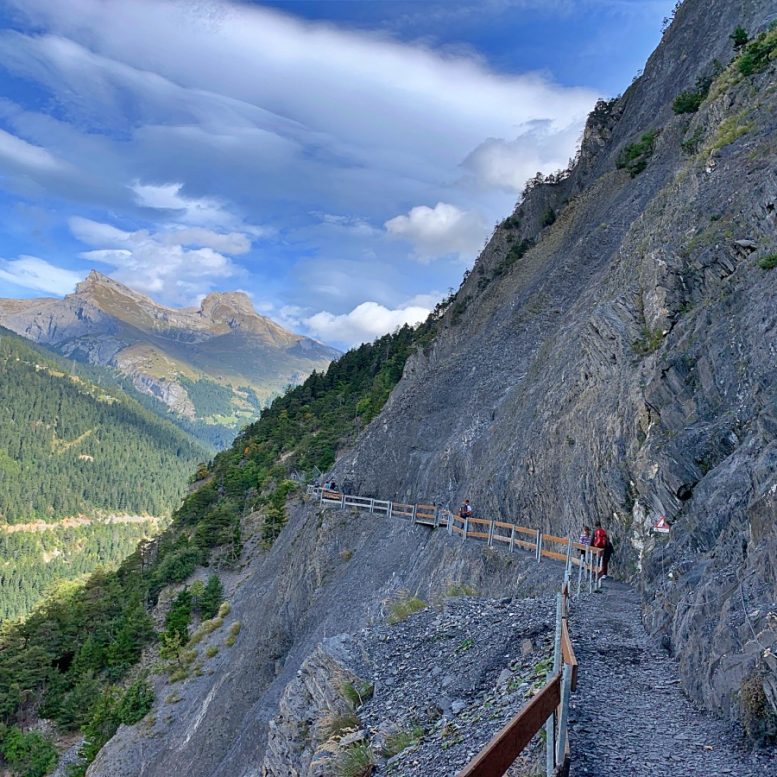 hiking mountainside